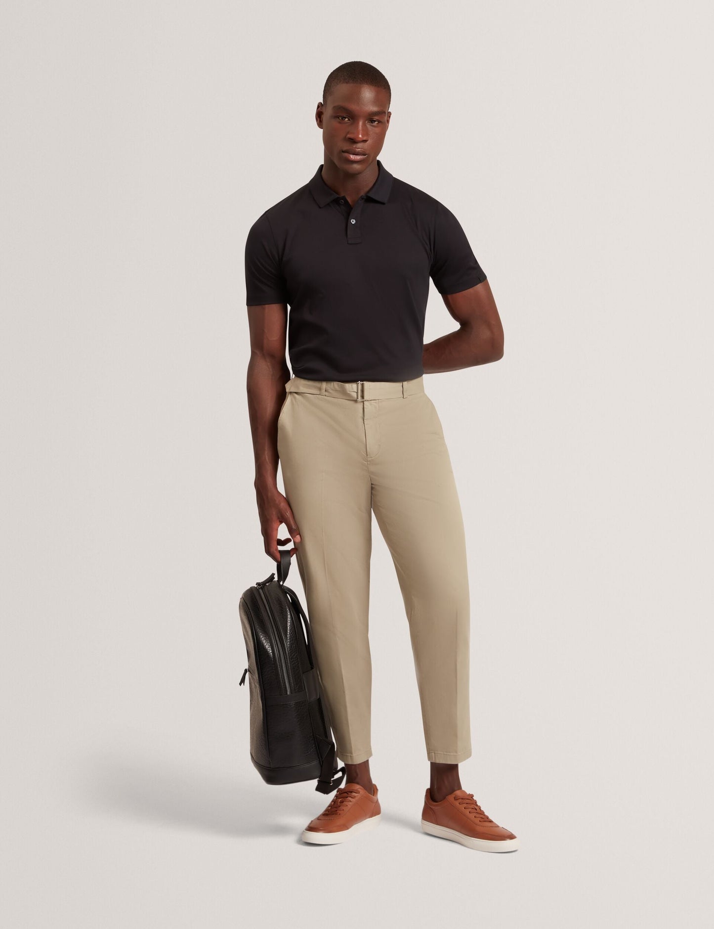 Ted Baker CONNALL Soft Touch Cotton Short Sleeve Polo BLACK