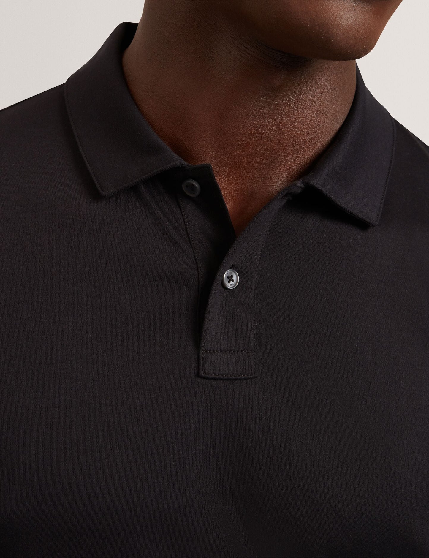 Ted Baker CONNALL Soft Touch Cotton Short Sleeve Polo BLACK