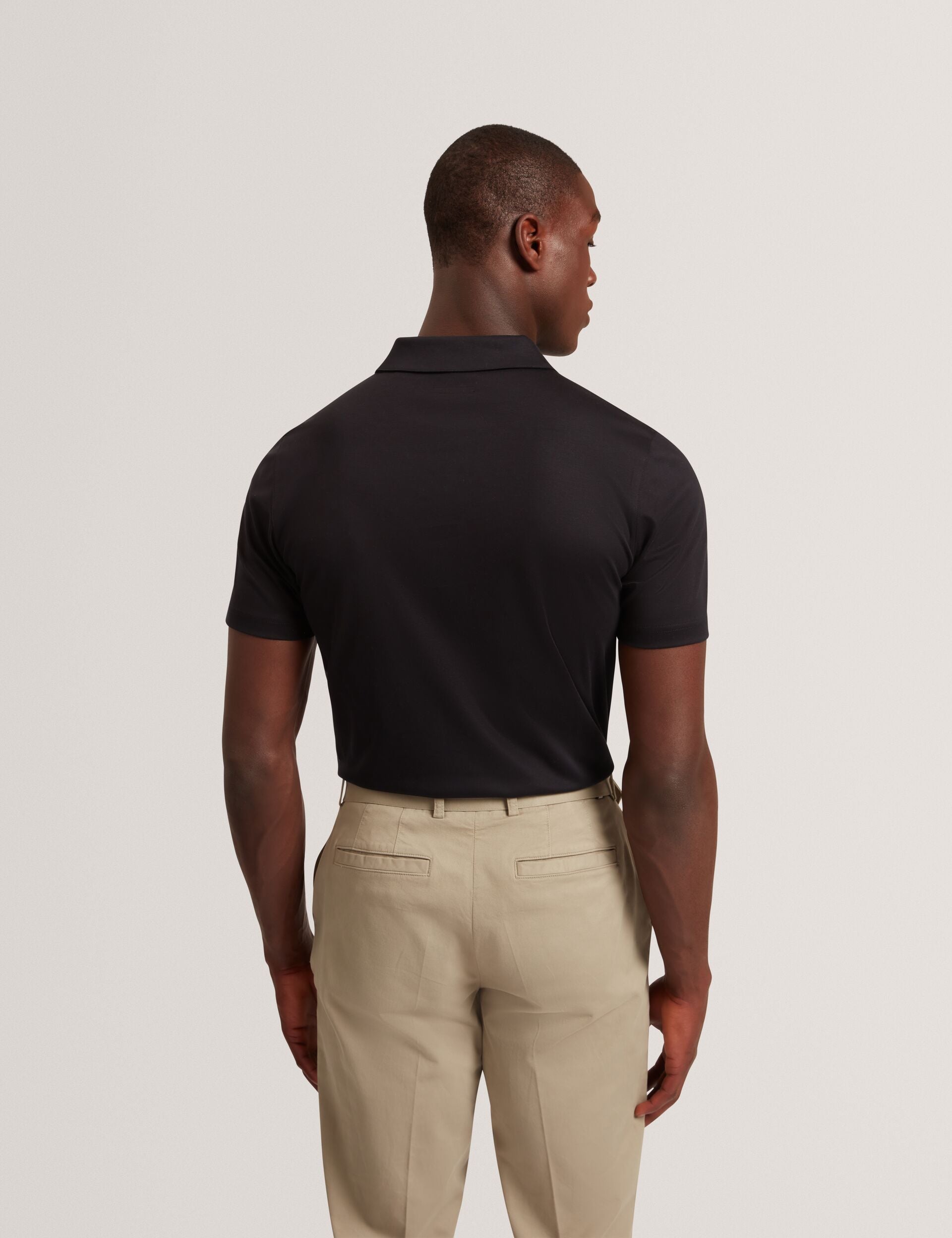 Ted Baker CONNALL Soft Touch Cotton Short Sleeve Polo BLACK