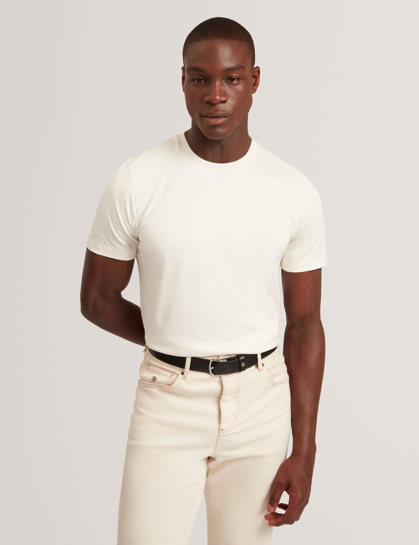 Ted Baker KONRRAD Soft Touch Crew Neck T-Shirt WHITE
