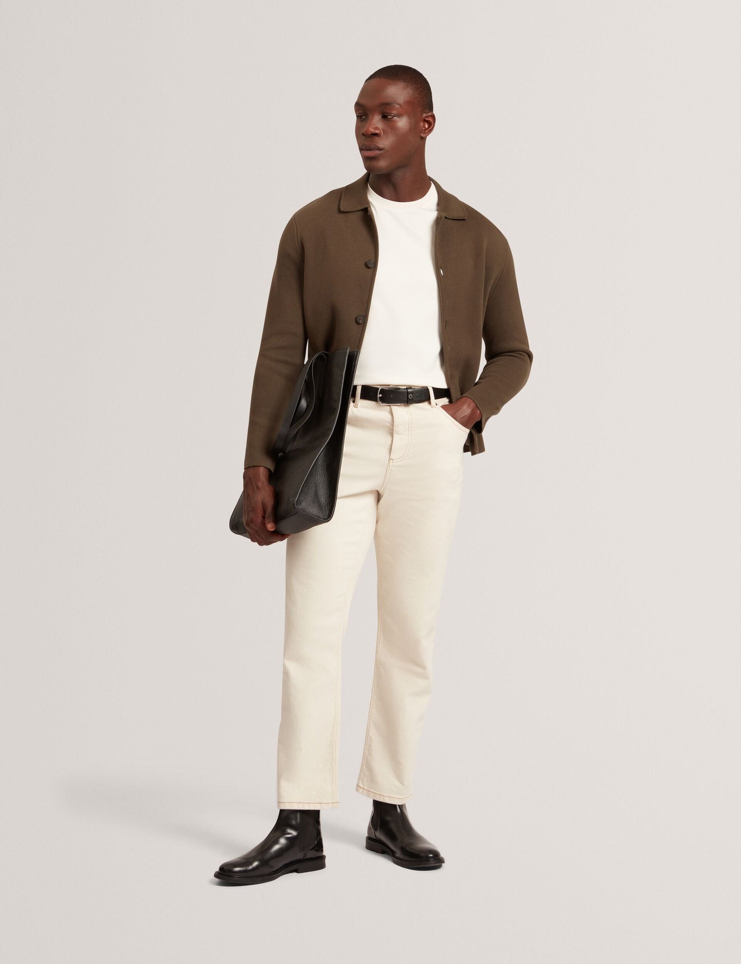 Ted Baker KONRRAD Soft Touch Crew Neck T-Shirt WHITE