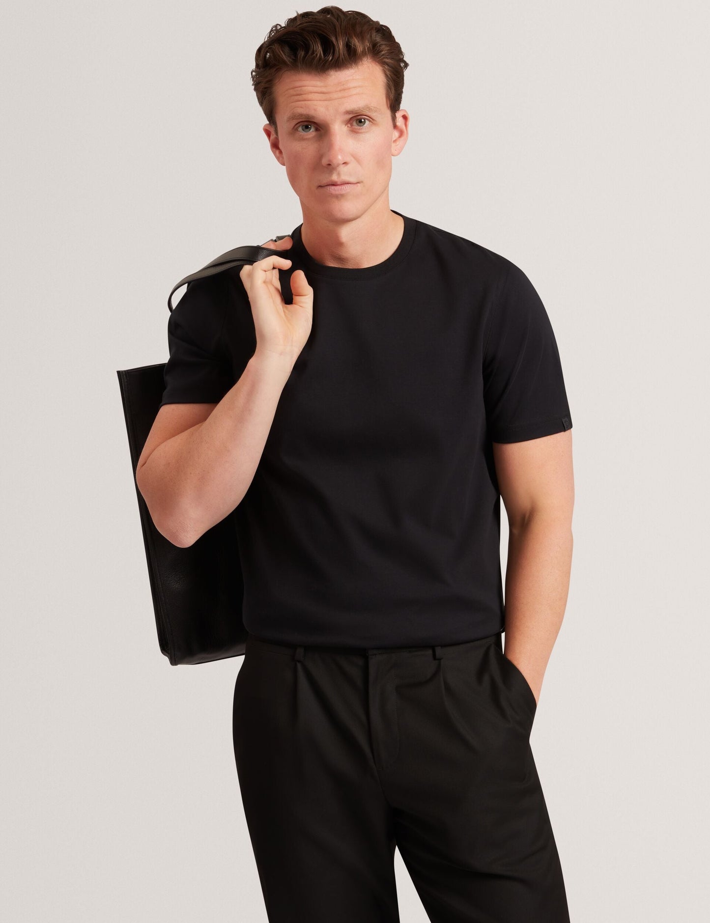 Ted Baker KONRRAD Soft Touch Crew Neck T-Shirt BLACK