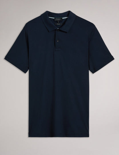 Ted Baker ZEITER - Slim Fit Pure Cotton Polo Shirt NAVY