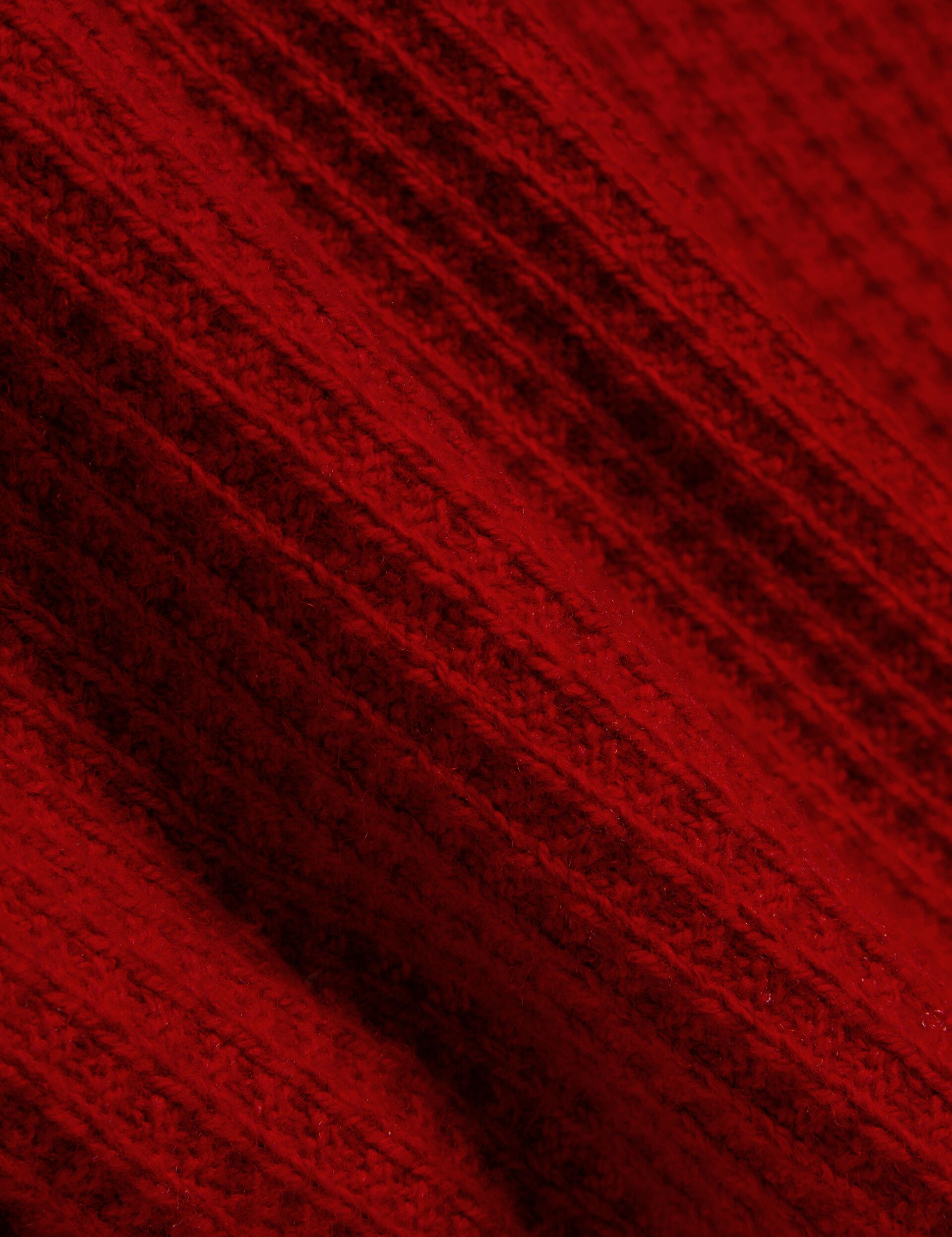 Ted Baker CAELUM Herringbone Texture Knit Short Sleeve Polo RED