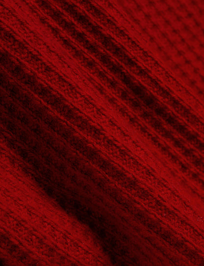 Ted Baker CAELUM Herringbone Texture Knit Short Sleeve Polo RED