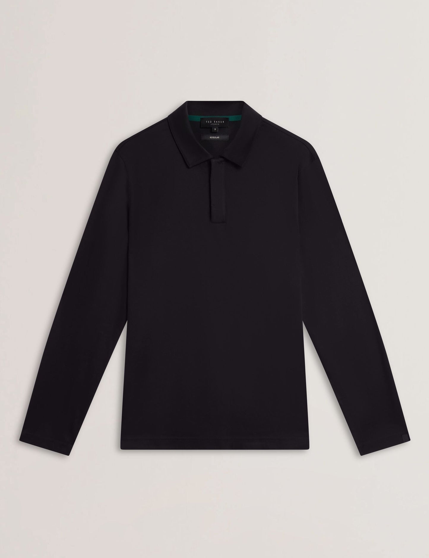 Ted Baker IGNAC Soft Touch Jersey Long Sleeve Polo BLACK