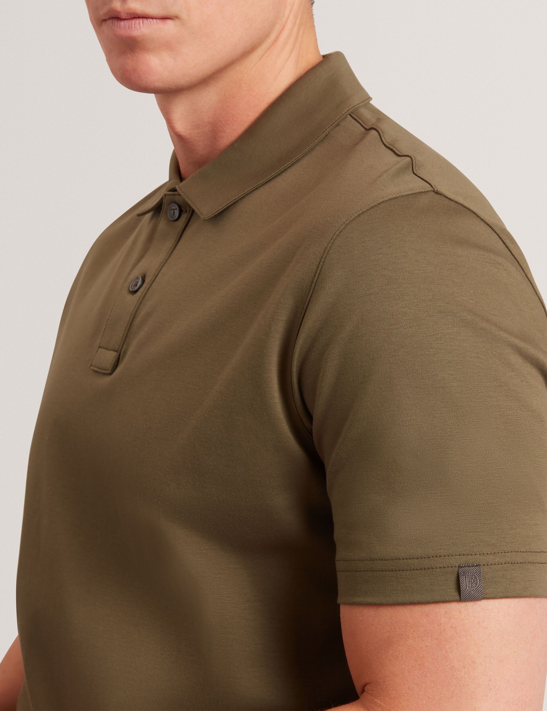 Ted Baker CONNALL Soft Touch Cotton Short Sleeve Polo KHAKI