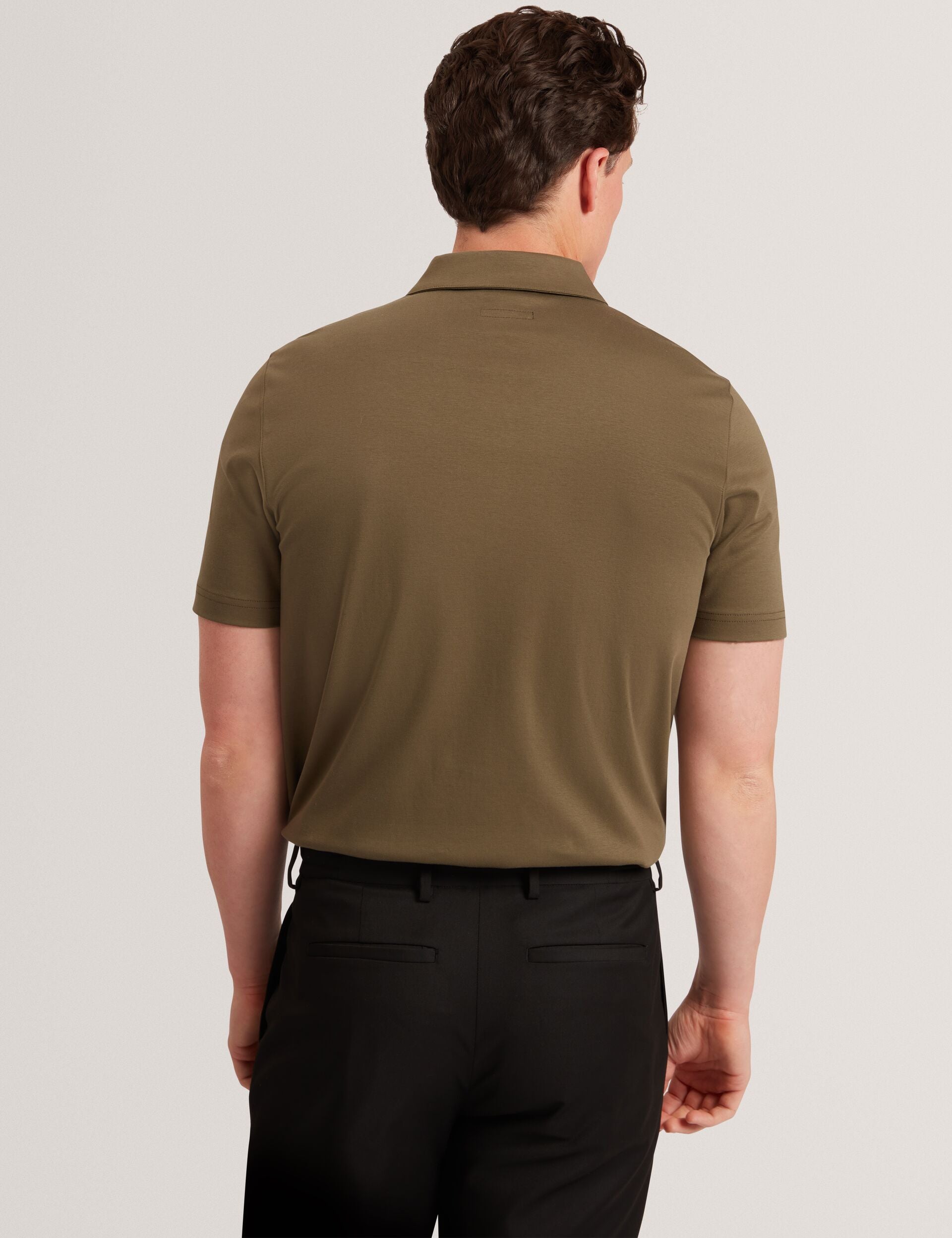 Ted Baker CONNALL Soft Touch Cotton Short Sleeve Polo KHAKI