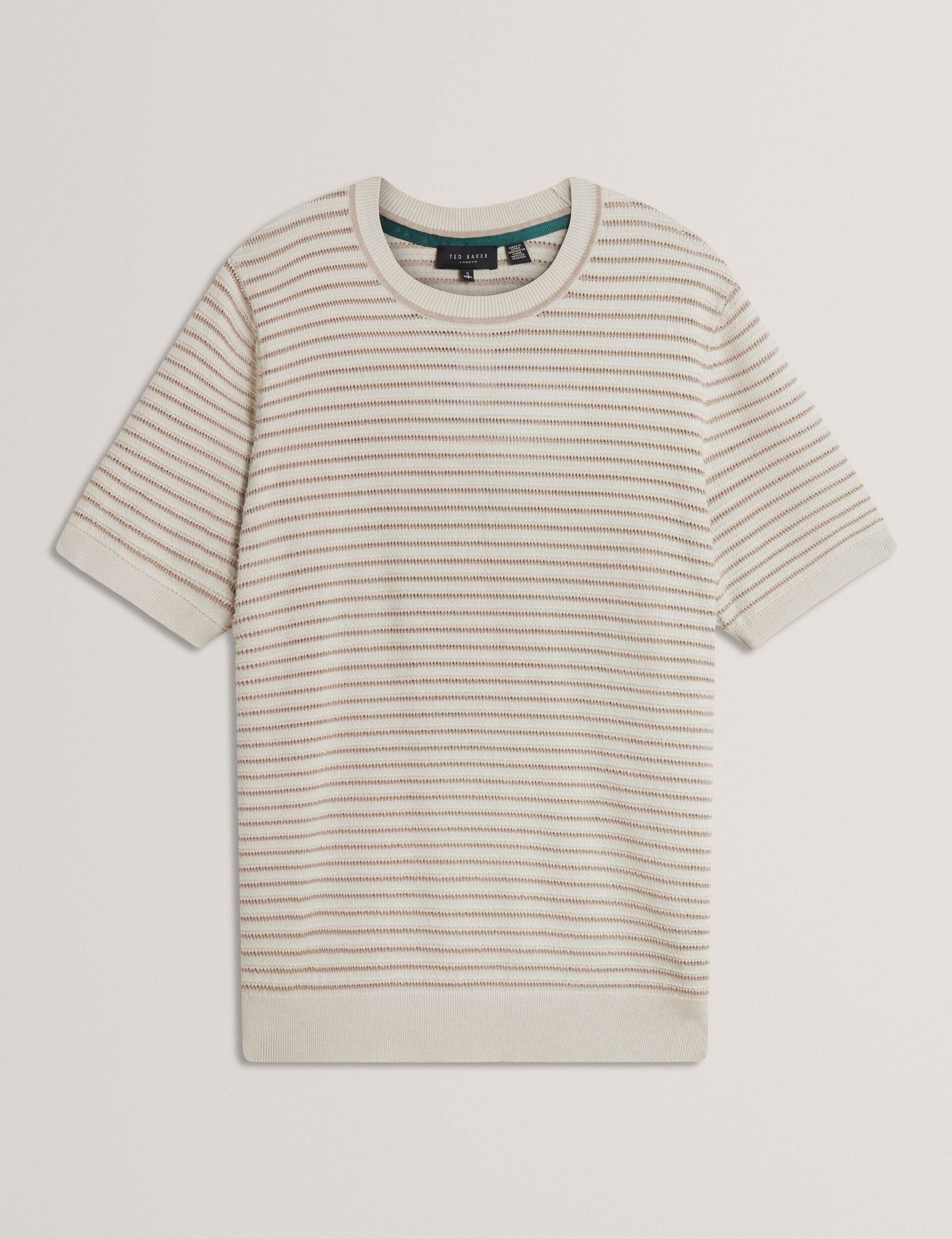 Ted Baker LAIN - Short Sleeve Textured T-Shirt ECRU