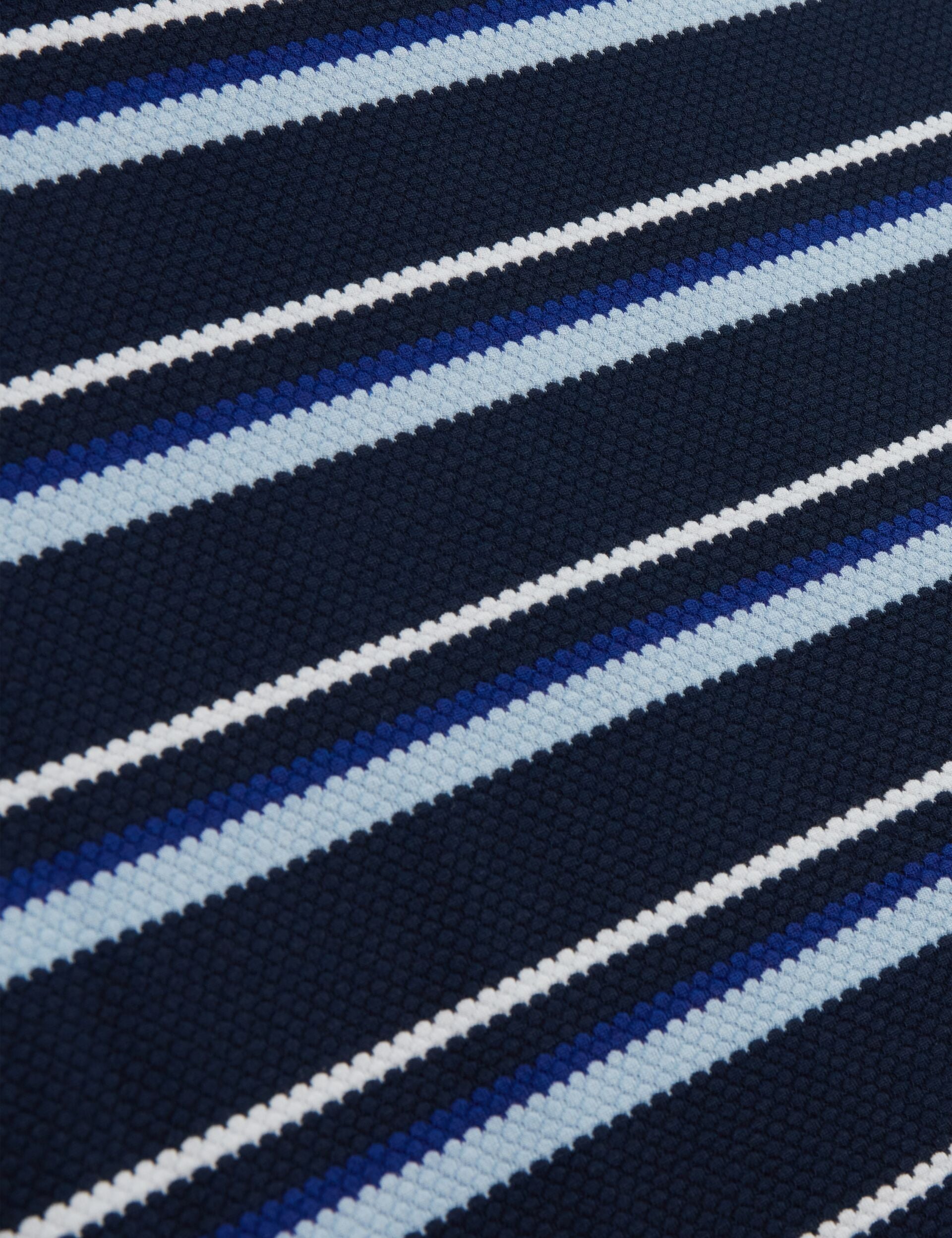 Ted Baker GORANO - Short Sleeve Textured Striped T-Shirt NAVY