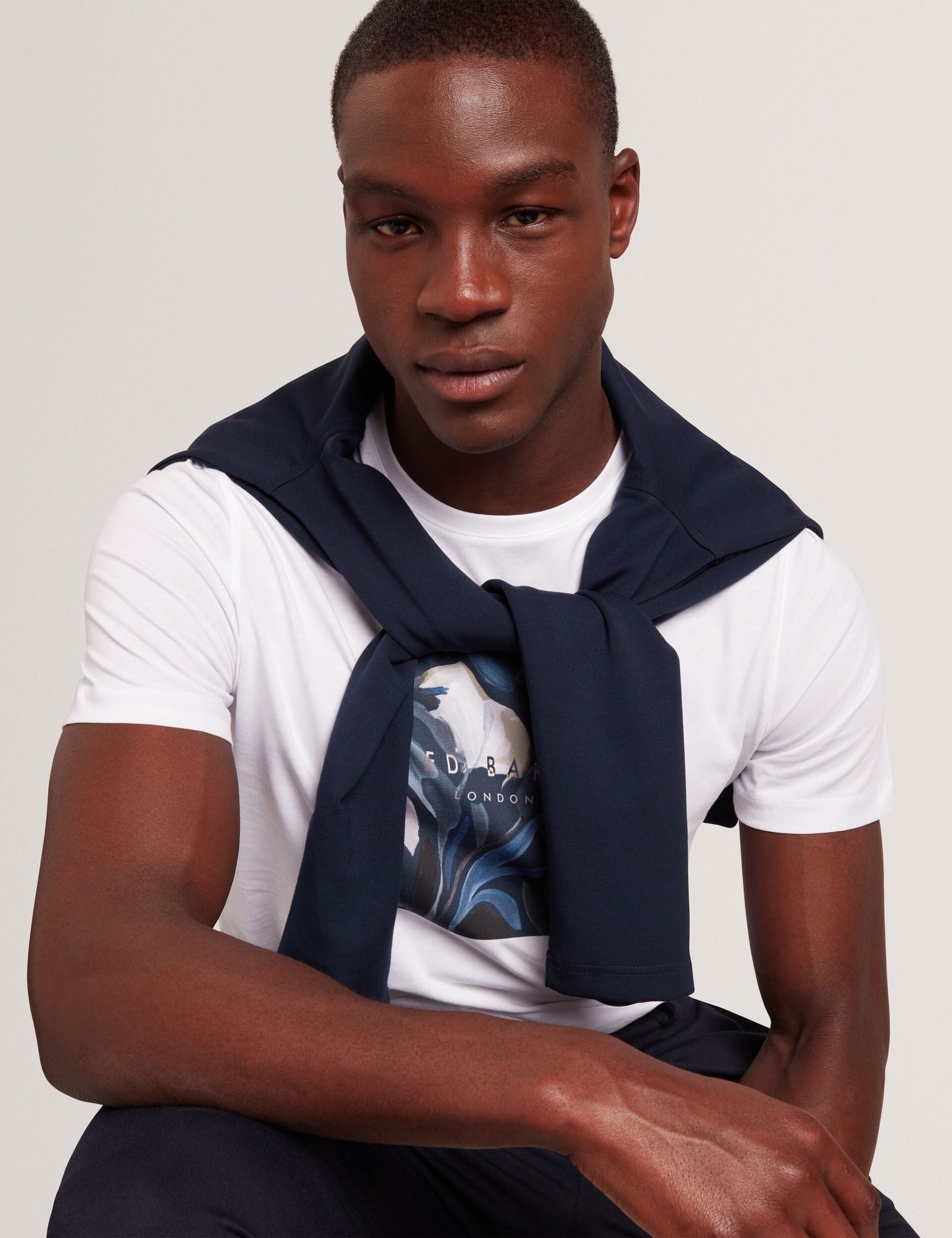 Ted Baker JUSTINOO - White Branded Box Print Graphic Cotton T-Shirt WHITE