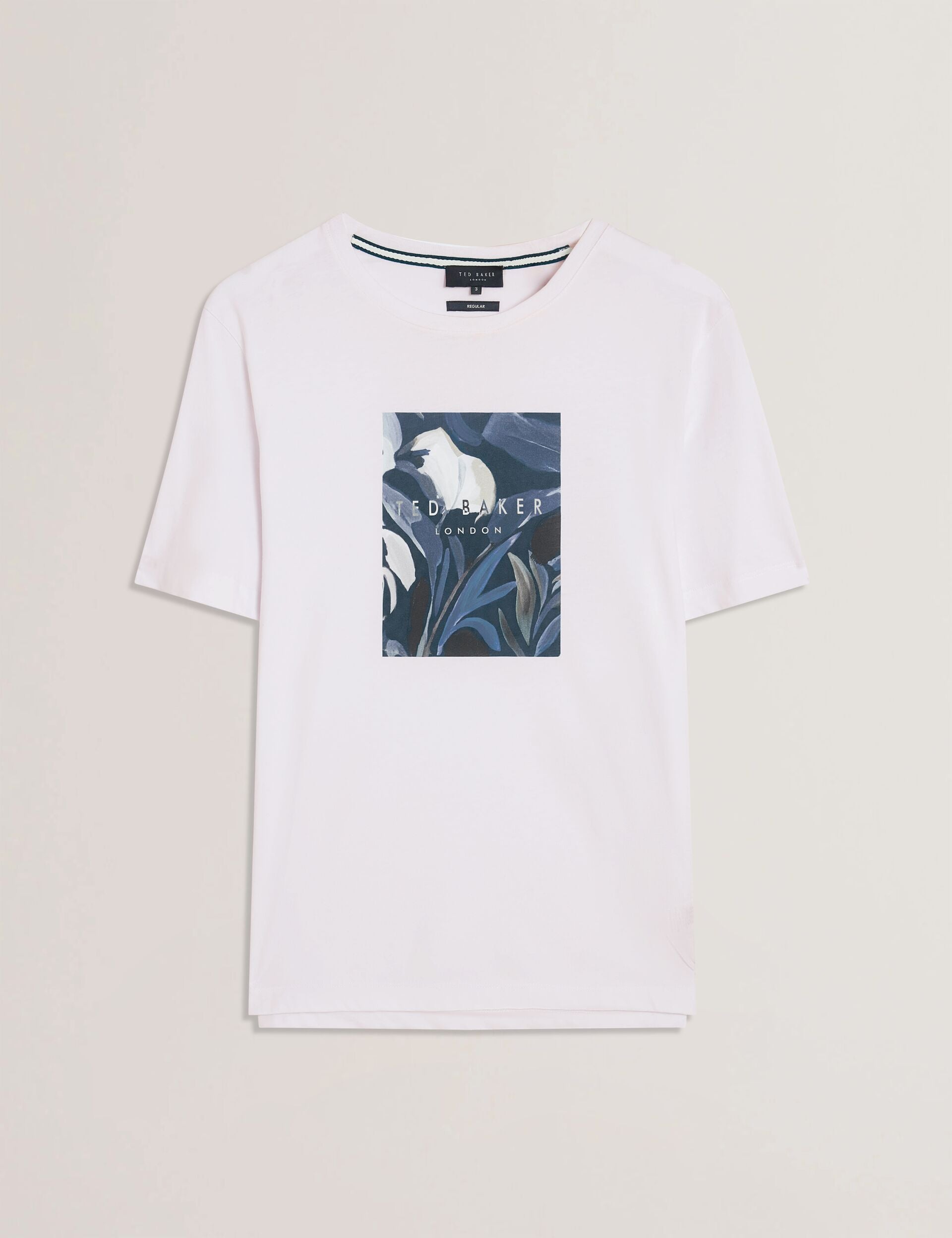Ted Baker JUSTINOO - White Branded Box Print Graphic Cotton T-Shirt WHITE