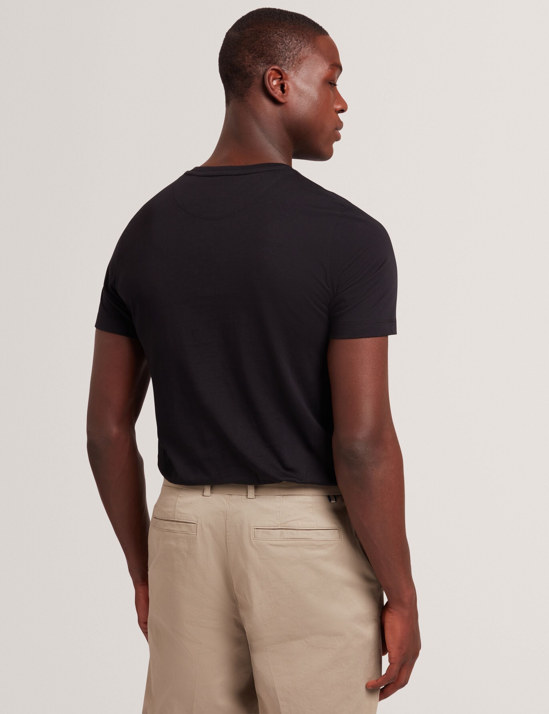 Ted Baker JUSTINOO - Black Branded Box Print Graphic Cotton T-Shirt BLACK