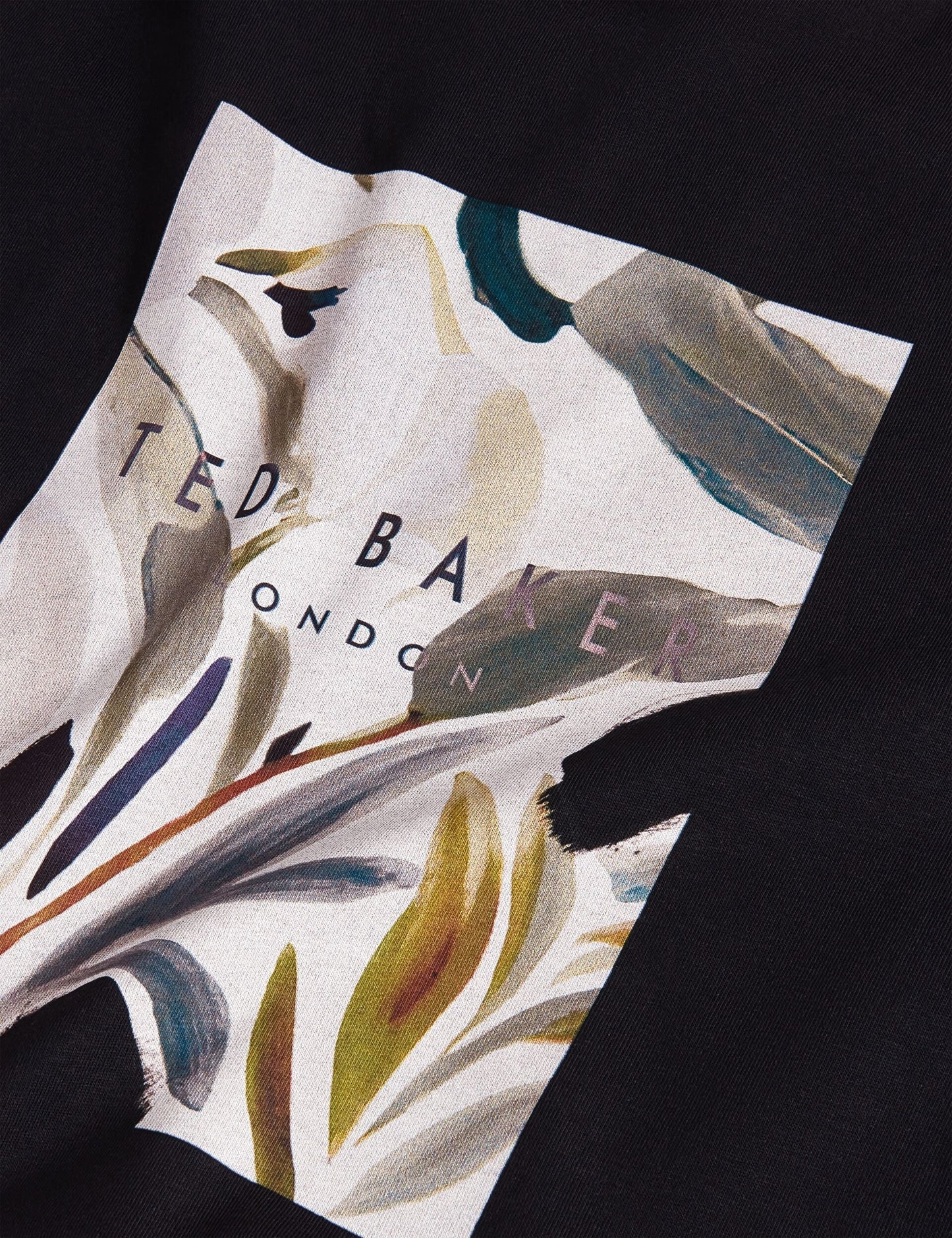 Ted Baker JUSTINOO - Black Branded Box Print Graphic Cotton T-Shirt BLACK