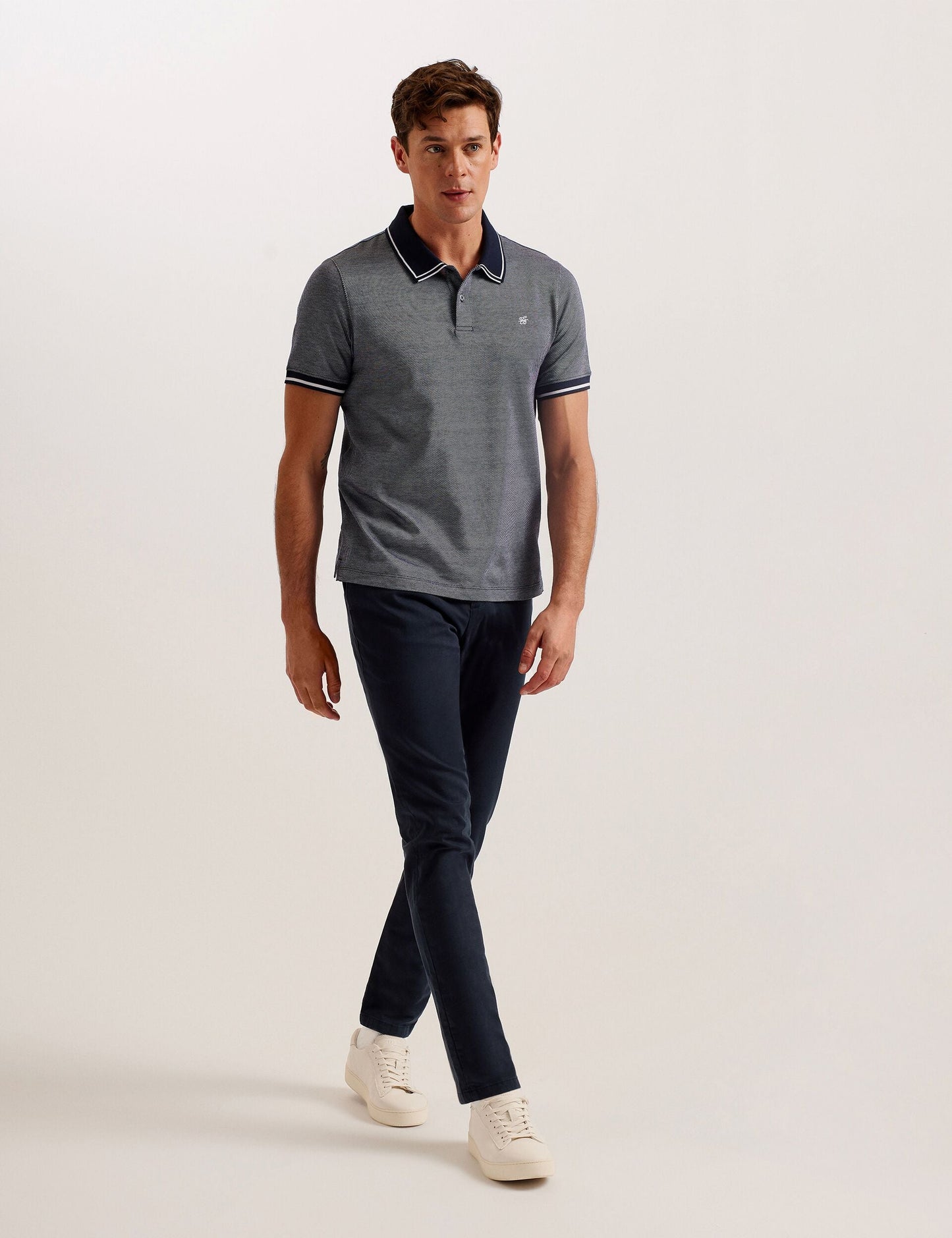 Ted Baker Helta - Short Sleeve Slim Fit Polo NAVY