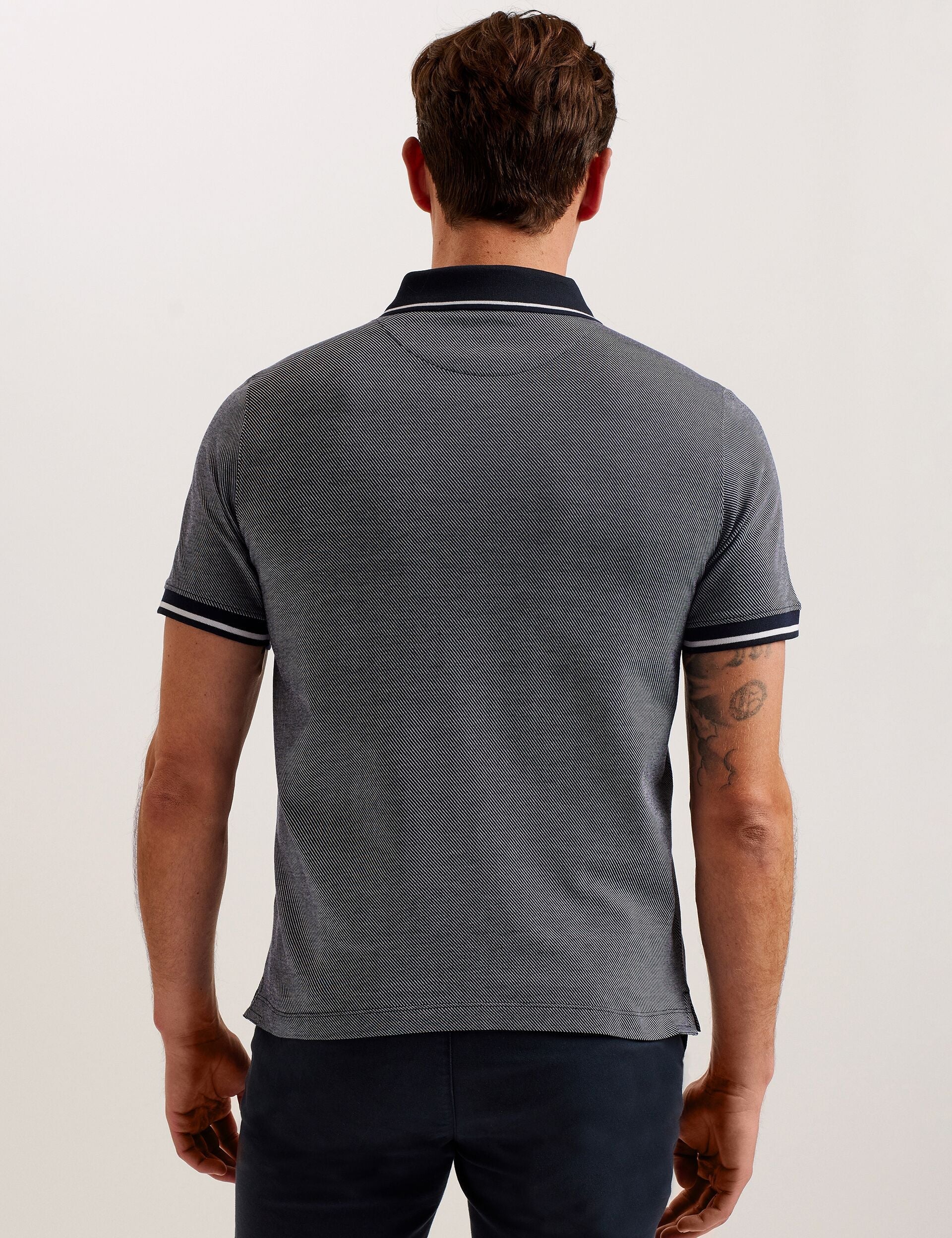 Ted Baker Helta - Short Sleeve Slim Fit Polo NAVY