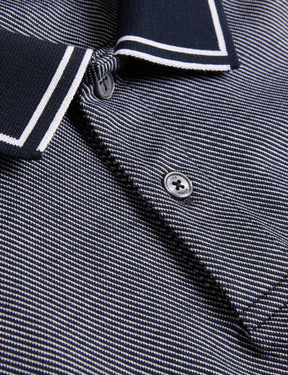 Ted Baker Helta - Short Sleeve Slim Fit Polo NAVY
