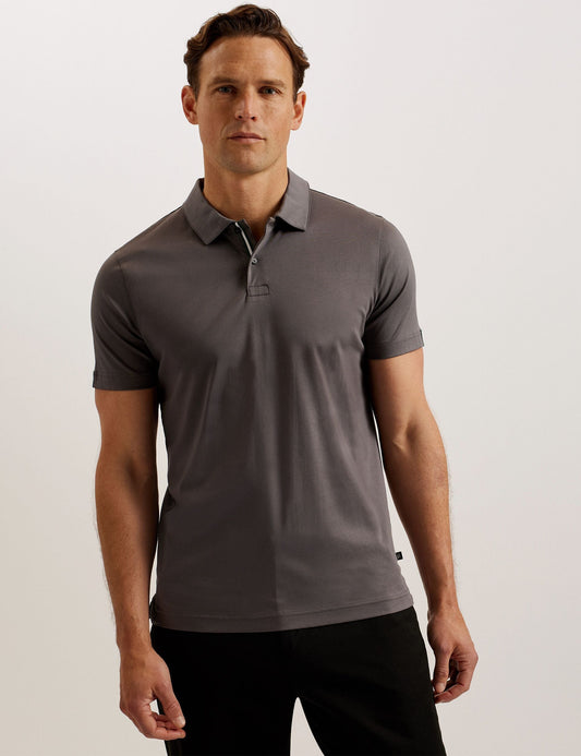 Ted Baker ZEITER - Slim Fit Pure Cotton Polo Shirt LIGHT GREY