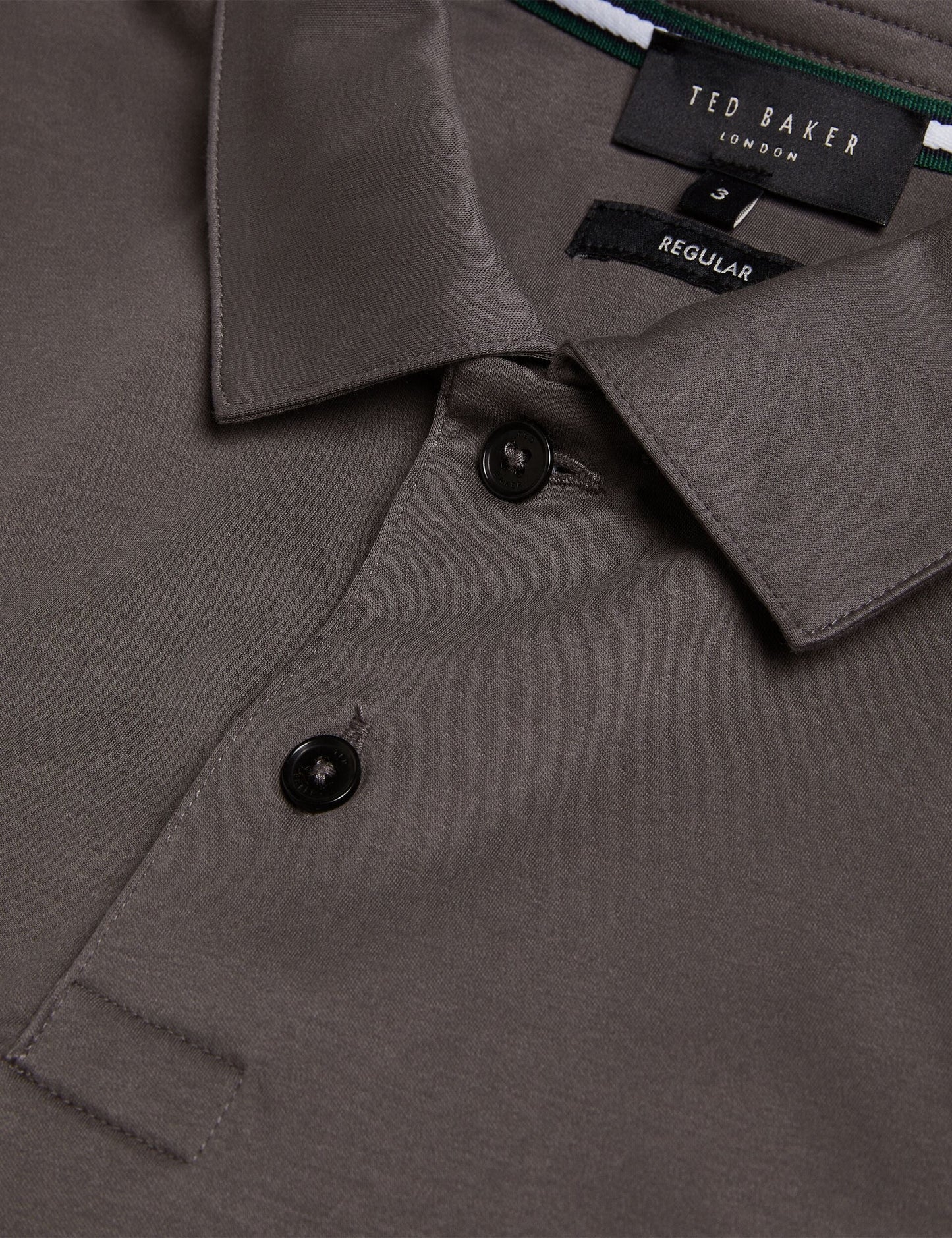 Ted Baker ZEITER - Slim Fit Pure Cotton Polo Shirt LIGHT GREY