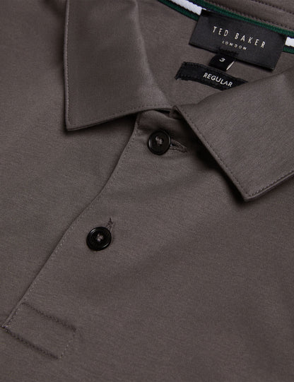 Ted Baker ZEITER - Slim Fit Pure Cotton Polo Shirt LIGHT GREY