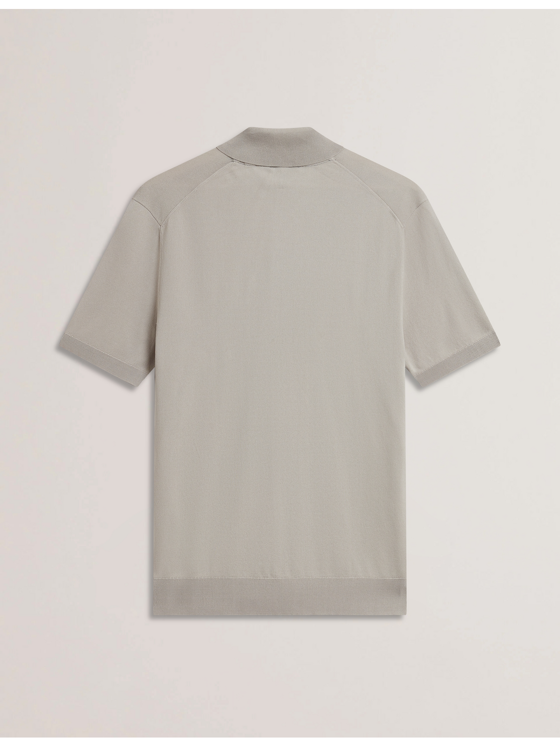 Ted Baker DALDIN - SS Rayon Zip Polo MID GREY