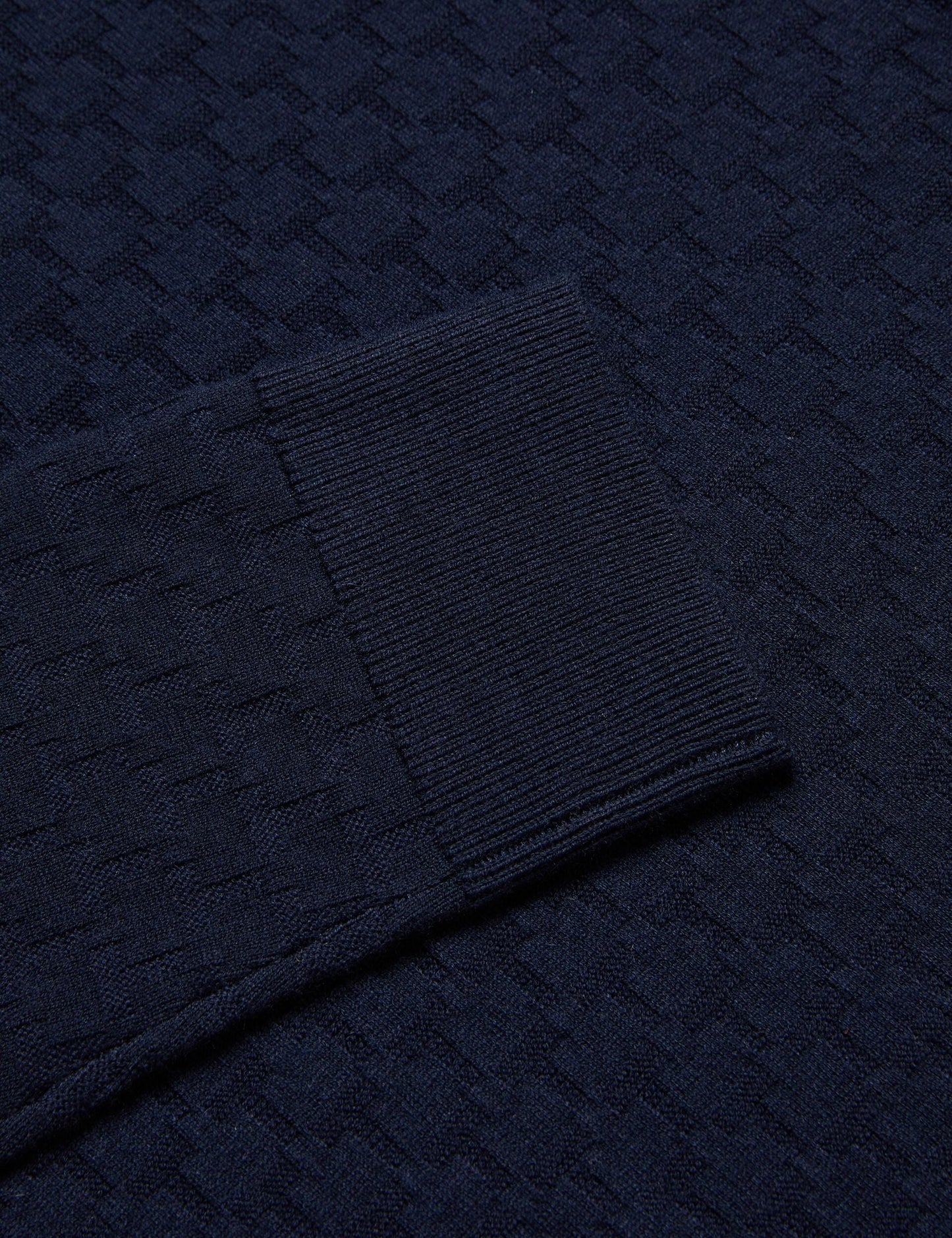 Ted Baker MORAR - T Knit Long Sleeve Polo Top NAVY