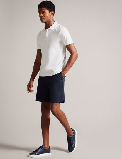 Ted Baker ZEITER - Slim Fit Pure Cotton Polo Shirt WHITE