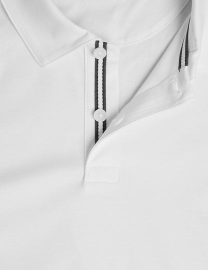 Ted Baker ZEITER - Slim Fit Pure Cotton Polo Shirt WHITE