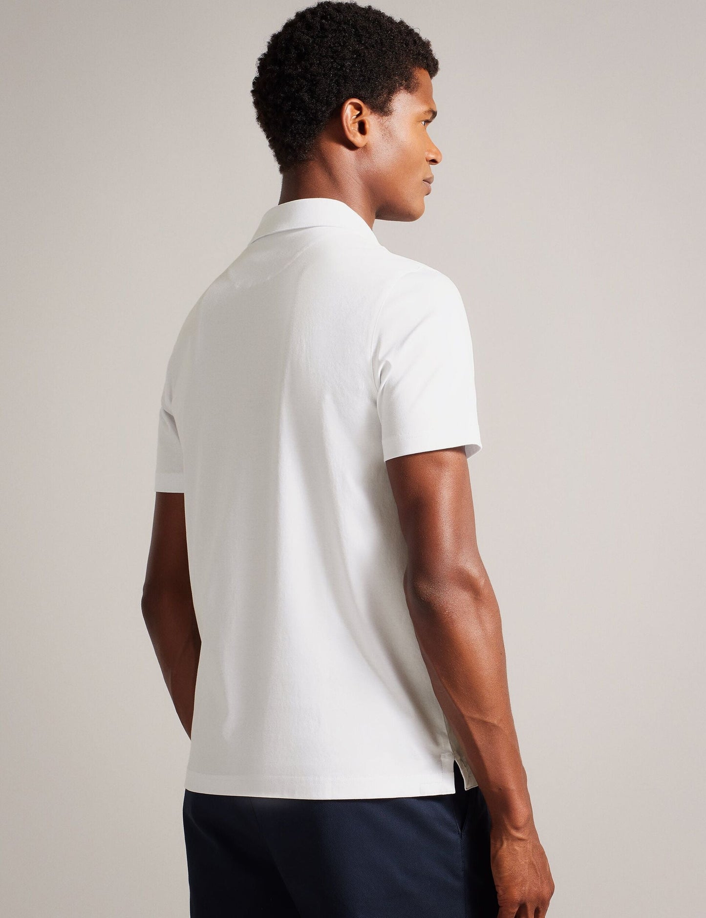 Ted Baker ZEITER - Slim Fit Pure Cotton Polo Shirt WHITE