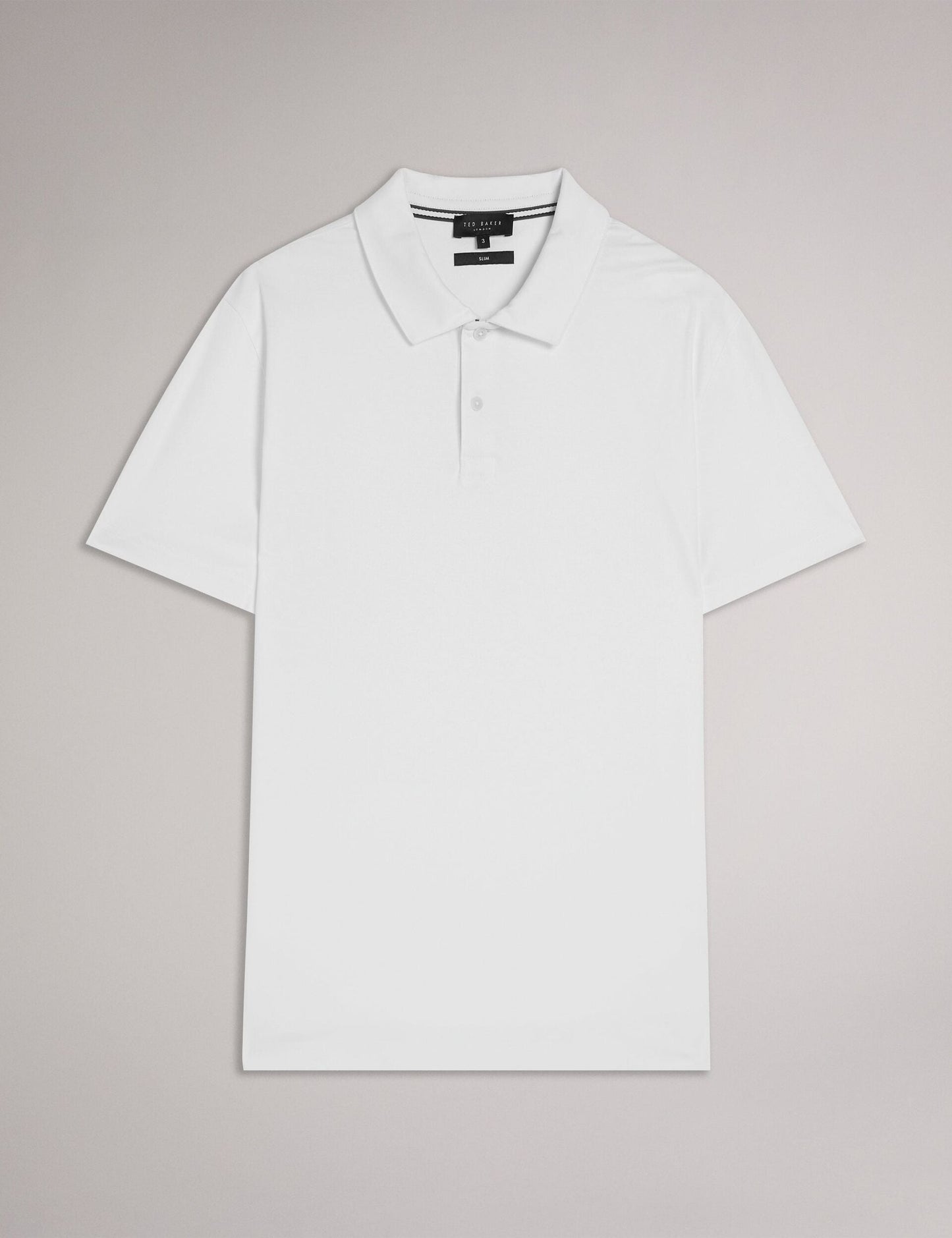Ted Baker ZEITER - Slim Fit Pure Cotton Polo Shirt WHITE