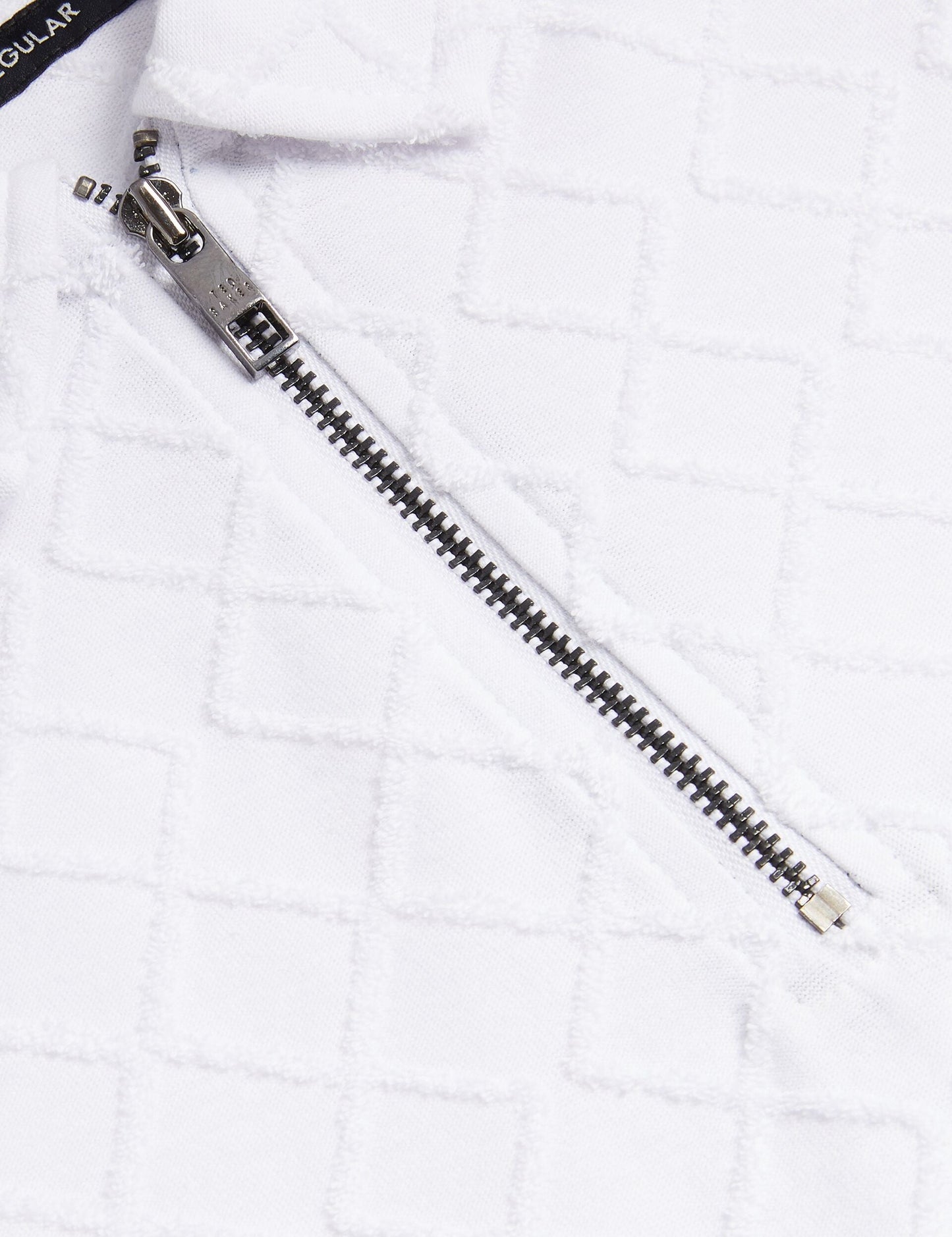 Ted Baker ANSOM - SS Reg Textured Towelling Zip Polo WHITE