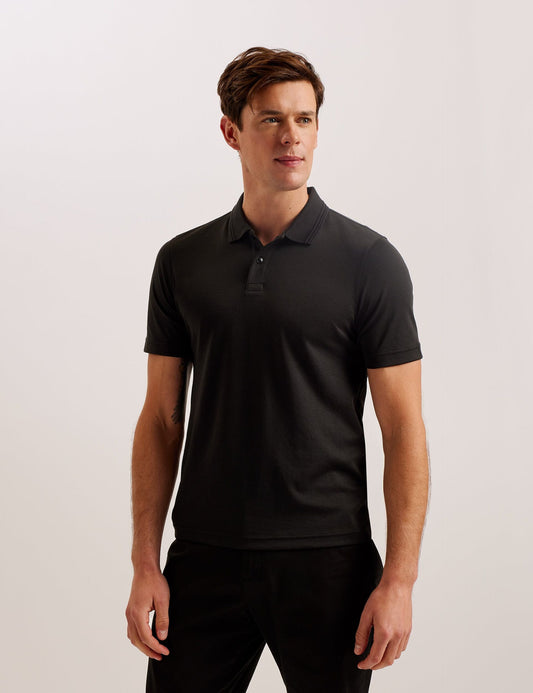 Ted Baker GALDON - Short Sleeve Regular Fit Polo BLACK