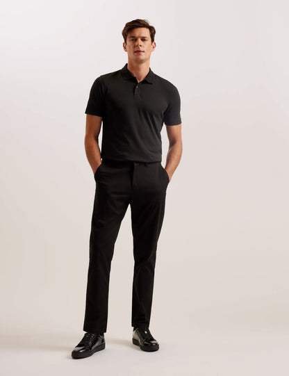 Ted Baker GALDON - Short Sleeve Regular Fit Polo BLACK