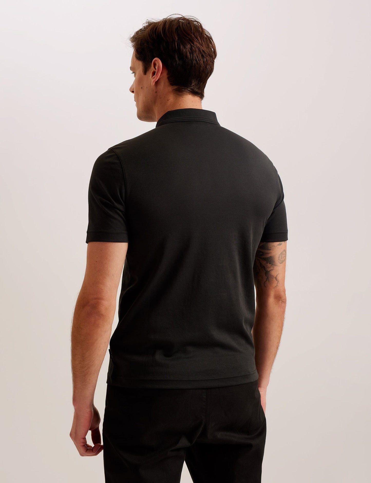 Ted Baker GALDON - Short Sleeve Regular Fit Polo BLACK