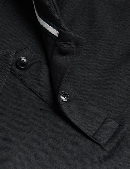 Ted Baker GALDON - Short Sleeve Regular Fit Polo BLACK