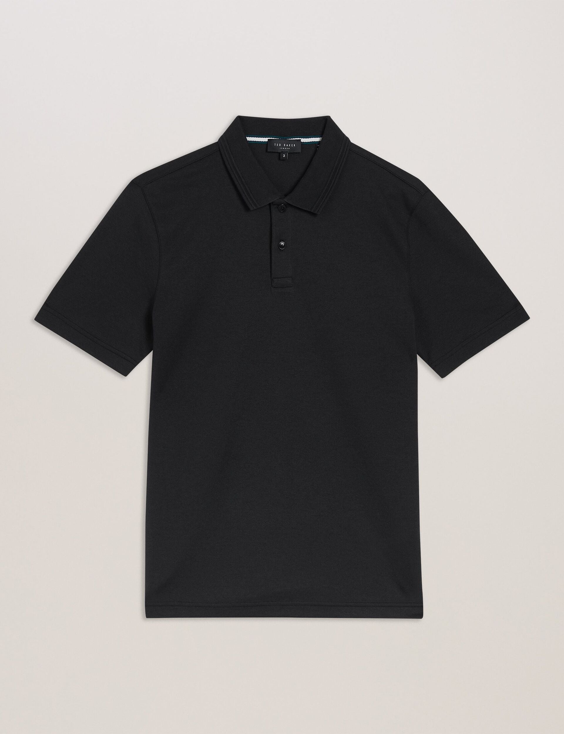 Ted Baker GALDON - Short Sleeve Regular Fit Polo BLACK
