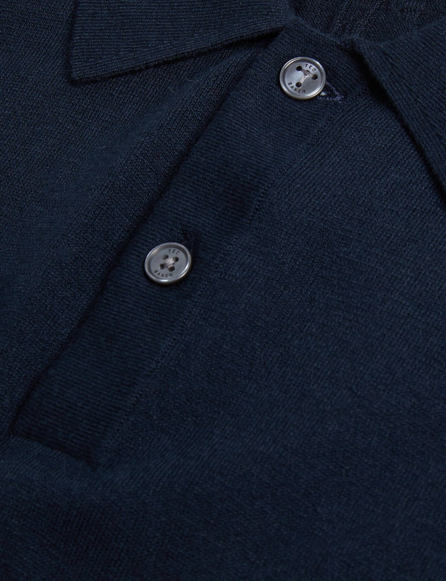 Ted Baker PELTZ - SS Regular Silk Blend Polo NAVY