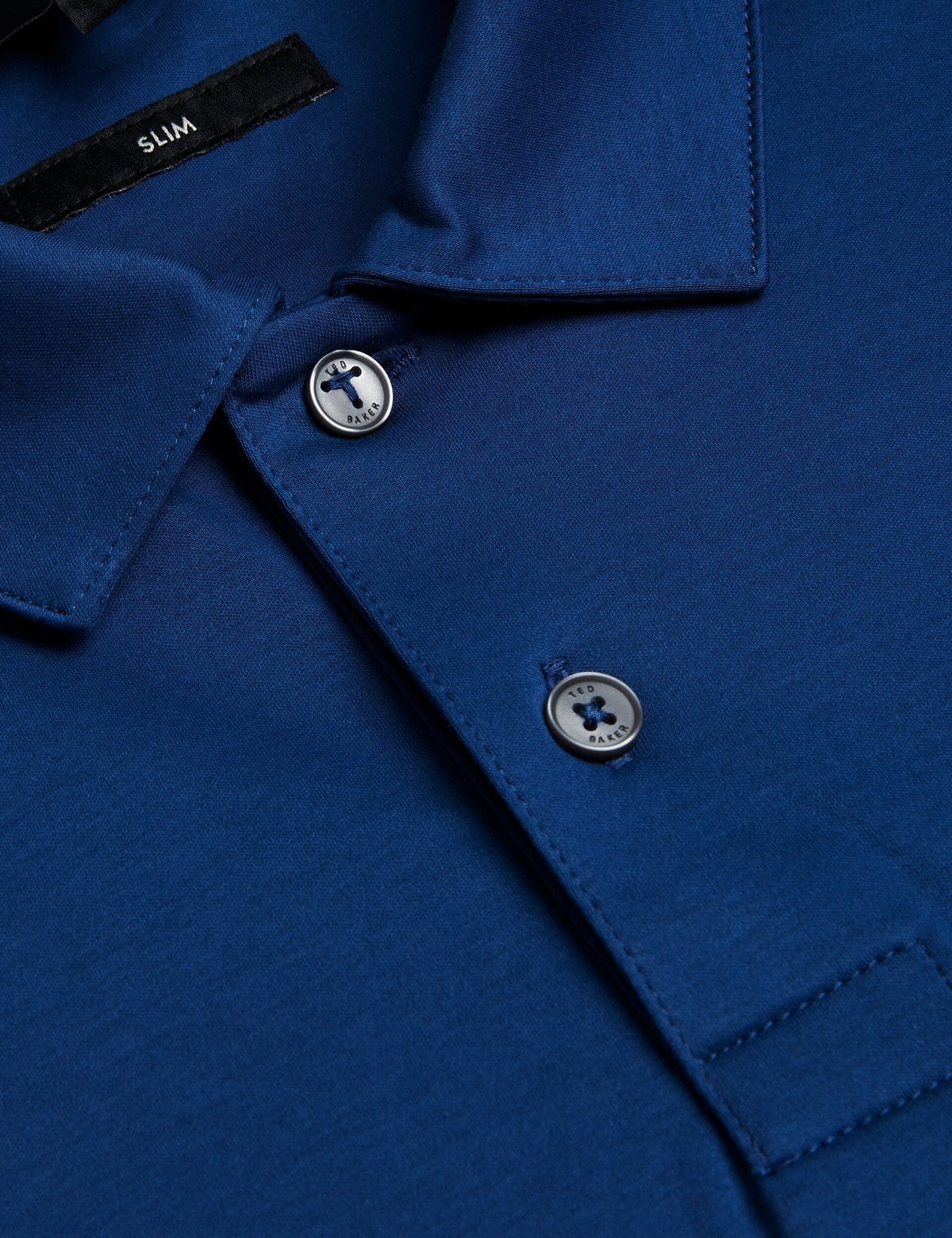Ted Baker ZEITER - Slim Fit Pure Cotton Polo Shirt DARK NAVY