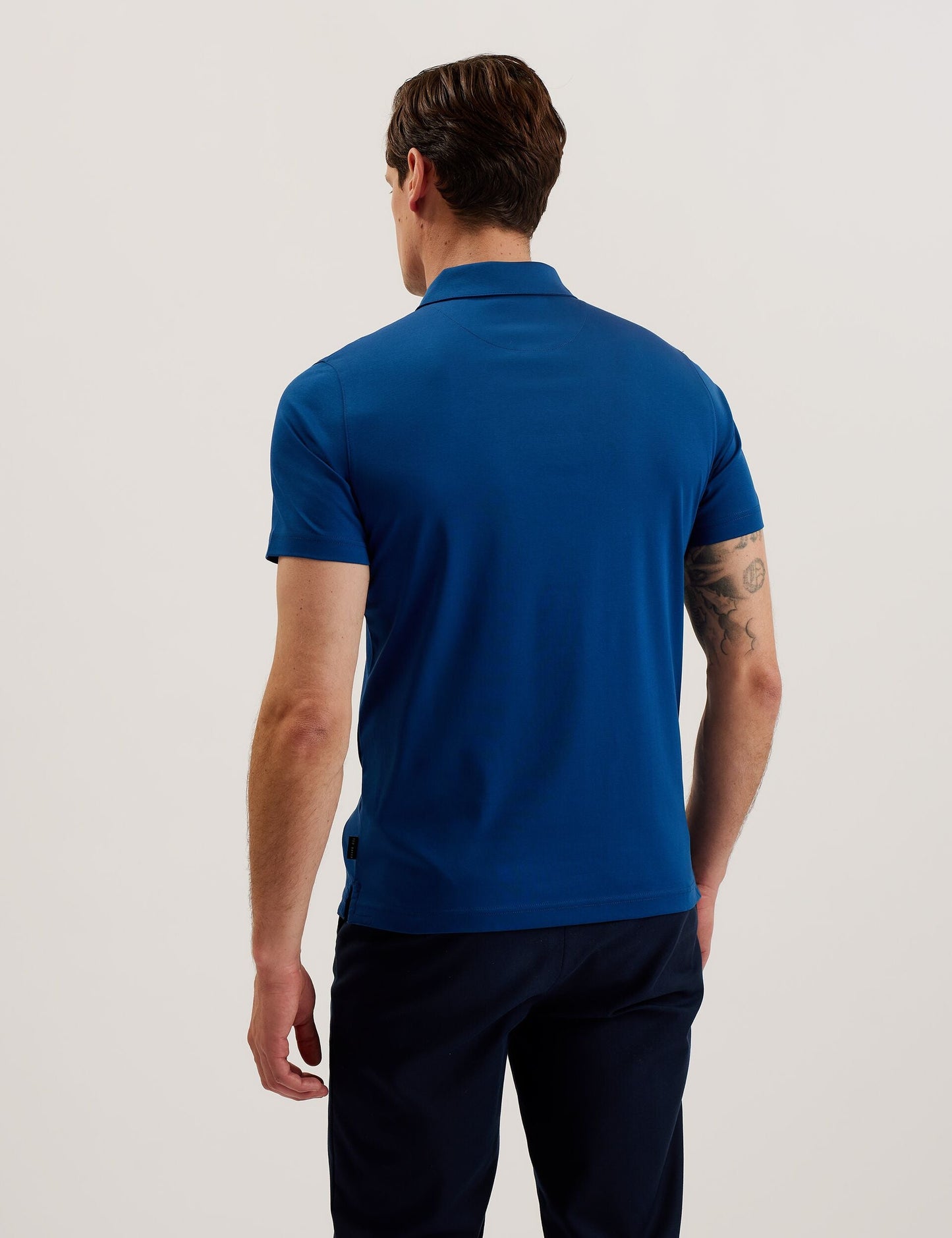 Ted Baker ZEITER - Slim Fit Pure Cotton Polo Shirt DARK NAVY