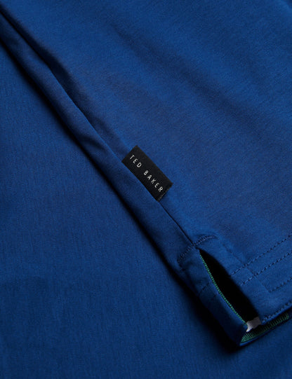 Ted Baker ZEITER - Slim Fit Pure Cotton Polo Shirt DARK NAVY