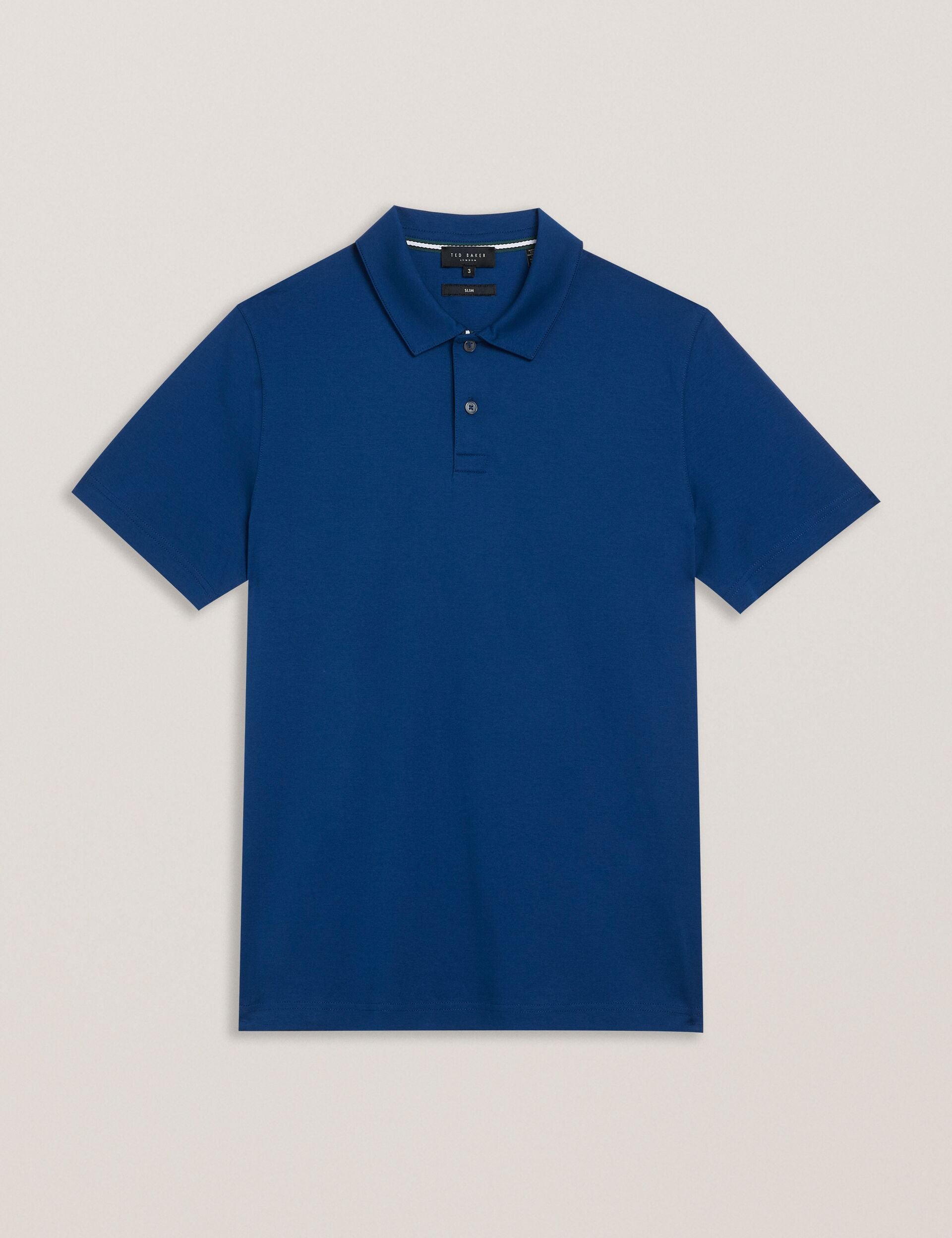 Ted Baker ZEITER - Slim Fit Pure Cotton Polo Shirt DARK NAVY