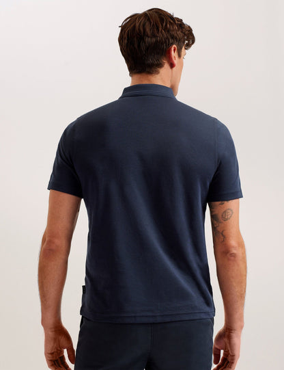 Ted Baker GALDON - Short Sleeve Regular Fit Polo NAVY