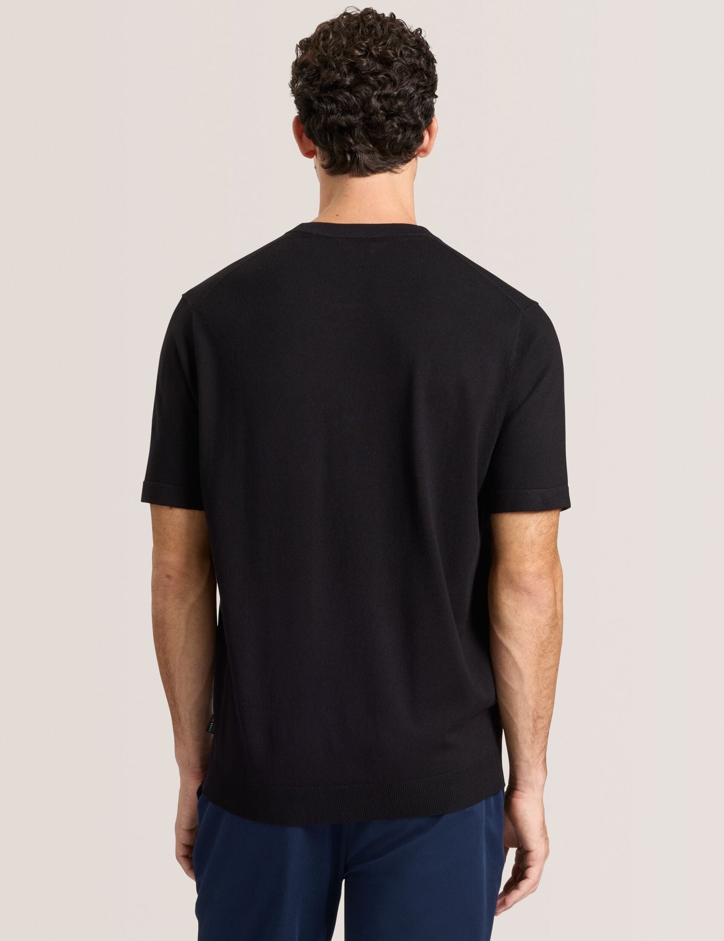Ted Baker MODERN VISCOSE BLEND CREW - Black BLACK