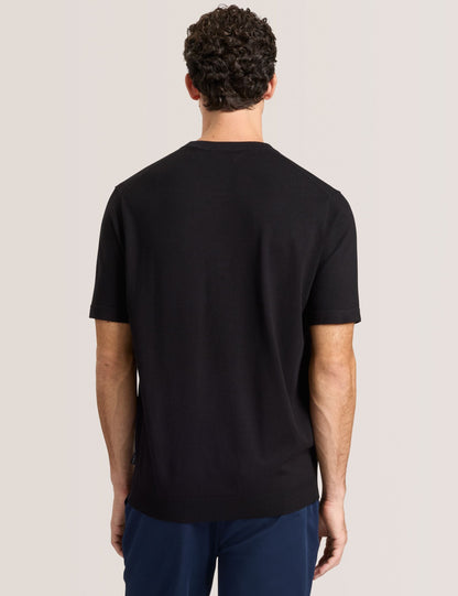 Ted Baker MODERN VISCOSE BLEND CREW - Black BLACK