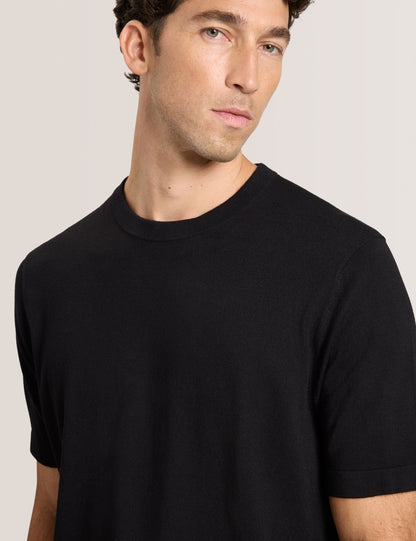 Ted Baker MODERN VISCOSE BLEND CREW - Black BLACK