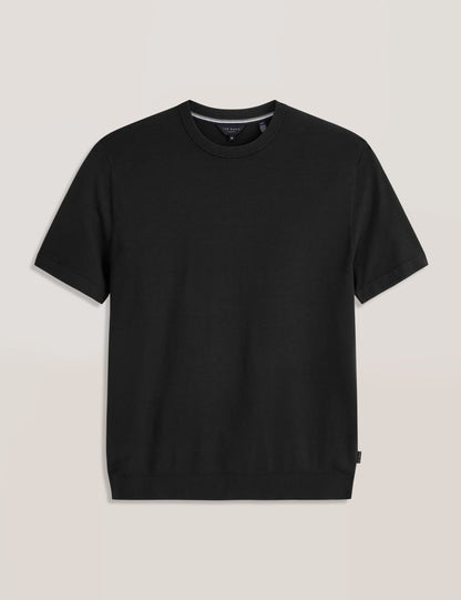 Ted Baker MODERN VISCOSE BLEND CREW - Black BLACK