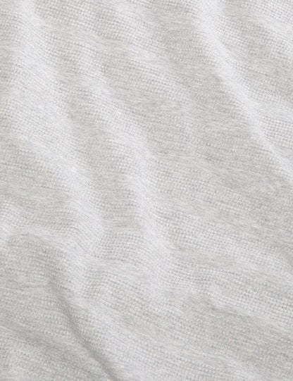 Ted Baker POPCORN STRIPE LONG SLEEVE POLO - Grey Heather GREY