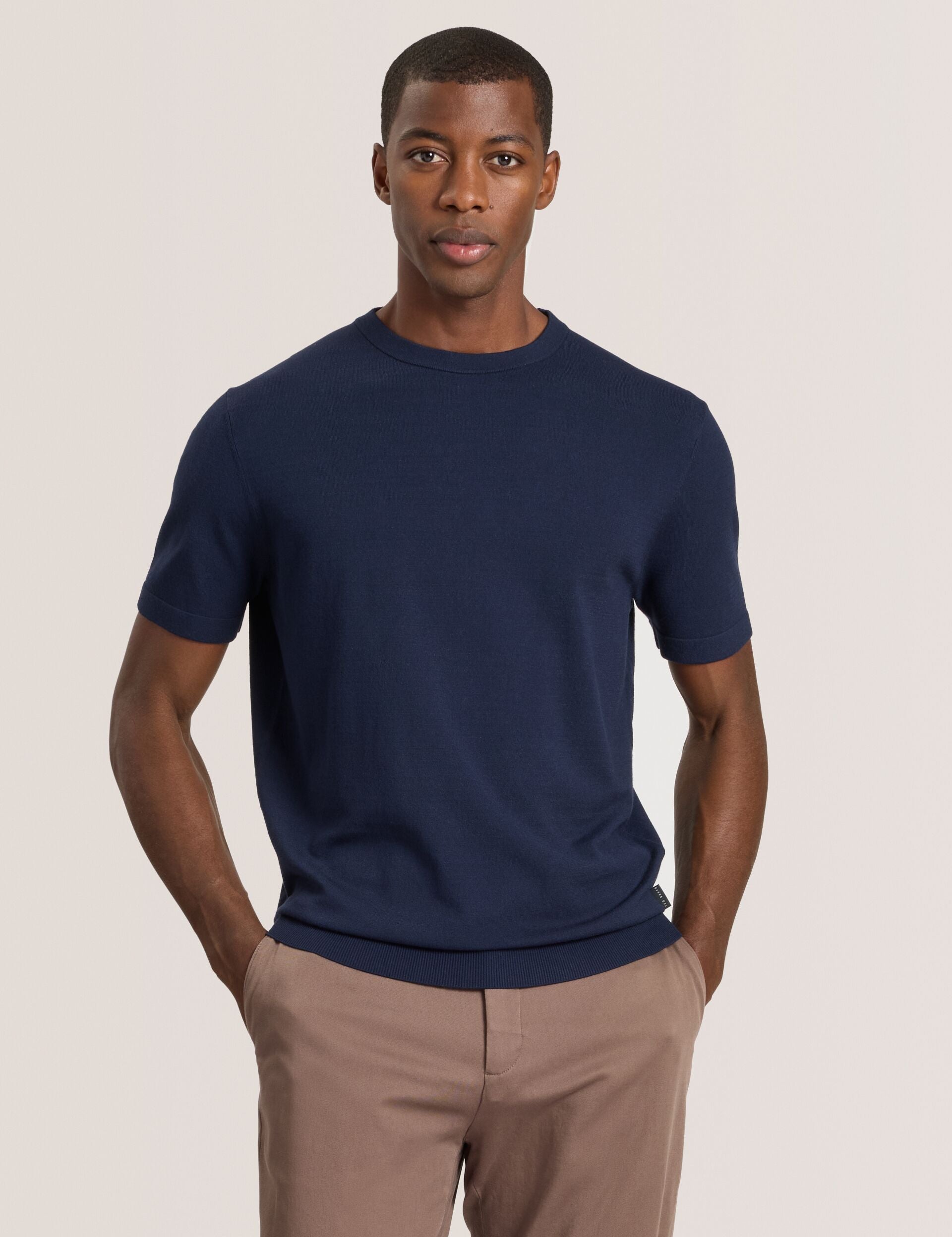 Ted Baker MODERN VISCOSE BLEND CREW - Sea Navy NAVY