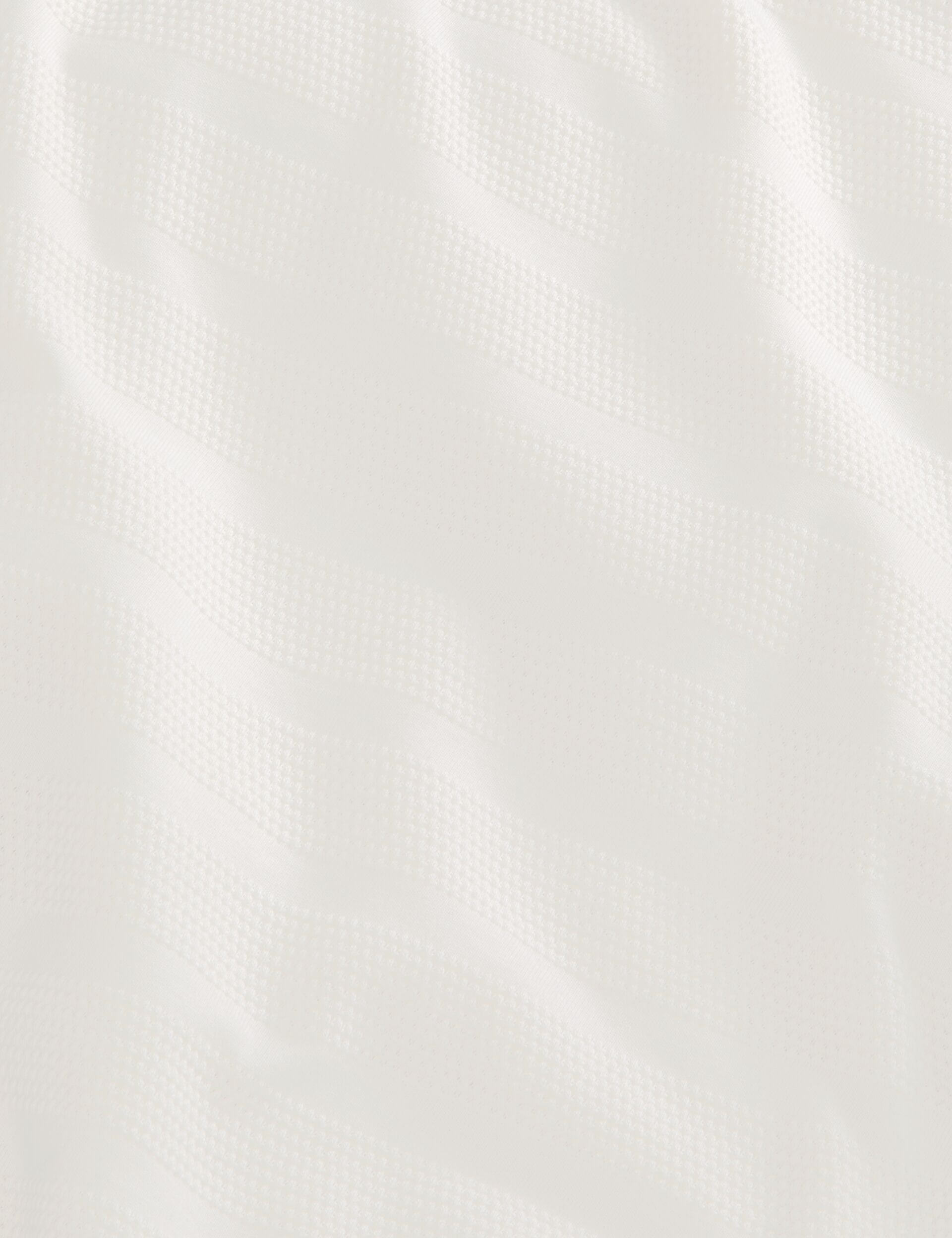 Ted Baker POPCORN STRIPE LONG SLEEVE POLO - Egret WHITE