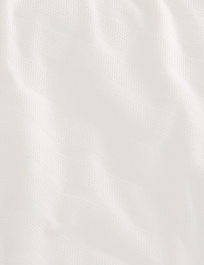 Ted Baker POPCORN STRIPE LONG SLEEVE POLO - Egret WHITE